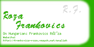 roza frankovics business card